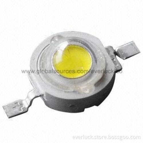 3W White High-power LED, 180-240lm Luminous Flux, 50,000-hour Lifespan